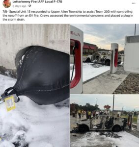 The Facebook post from Letterkenny Fire IAFF