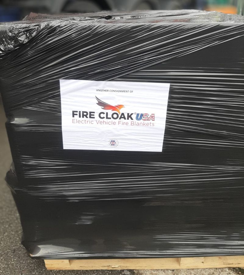 Fire Cloak electric vehicle fire blanket