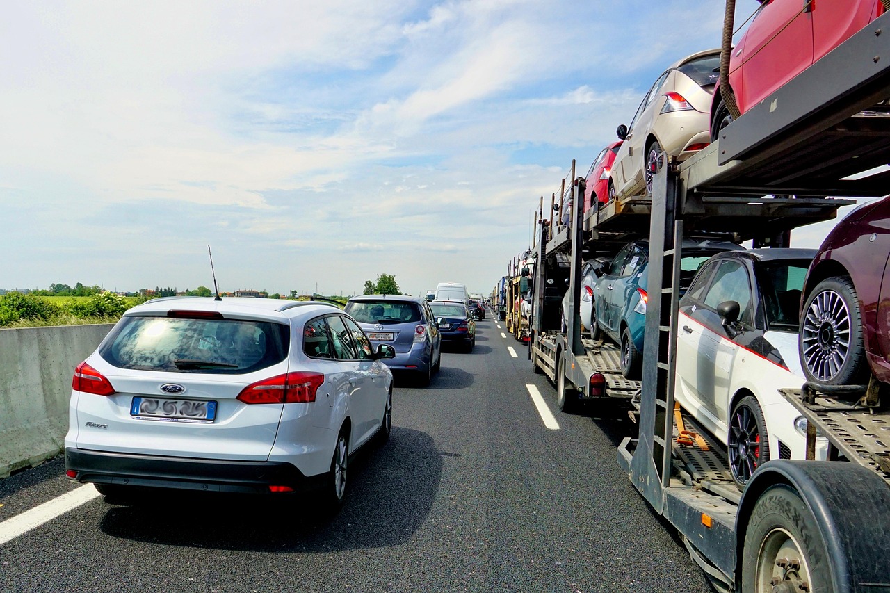 EV car transporter fire